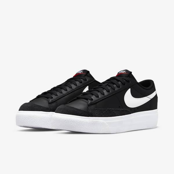 Nike Blazer Low Plattform Sneakers Damen Schwarz | NK962JVW