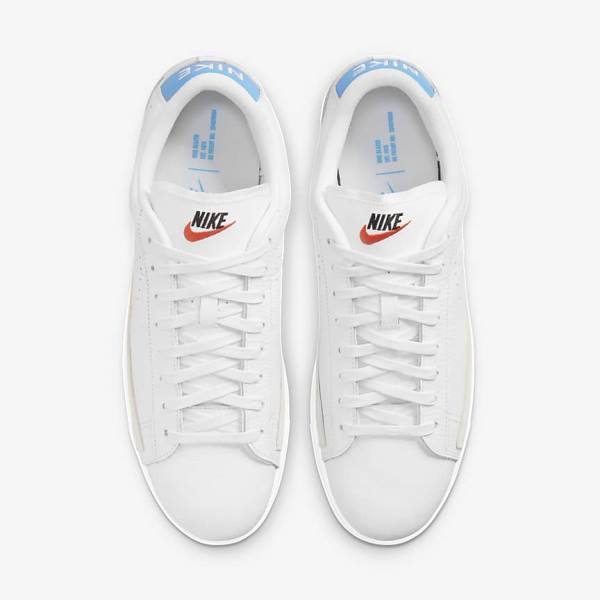 Nike Blazer Low X Sneakers Herren Weiß Hellblau Weiß | NK460RSQ