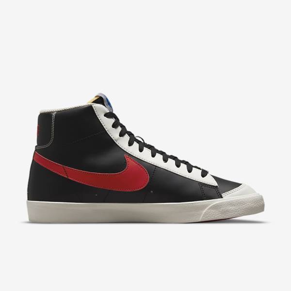 Nike Blazer Mid 77 EMB Sneakers Herren Rot Schwarz | NK075ZSX