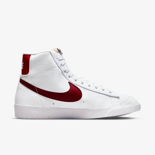 Nike Blazer Mid 77 Next Nature Sneakers Damen Weiß Schwarz Rot | NK872RPI