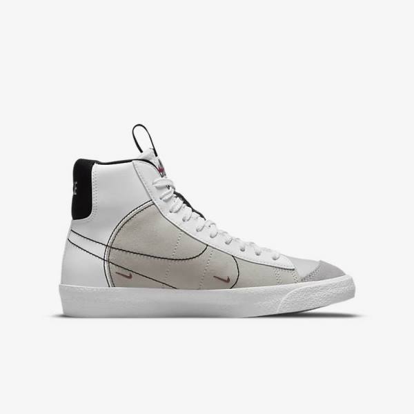 Nike Blazer Mid 77 SE Dance Older Sneakers Kinder Weiß Schwarz Weiß Bordeaux | NK409MGE