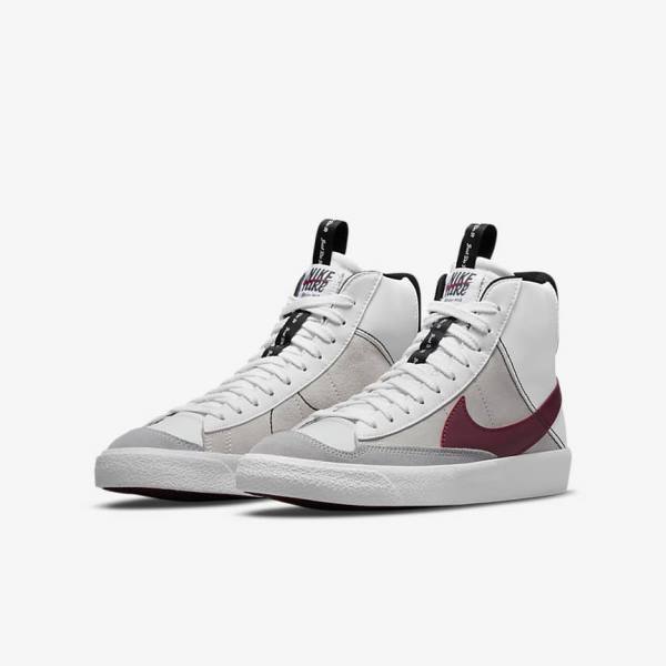 Nike Blazer Mid 77 SE Dance Older Sneakers Kinder Weiß Schwarz Weiß Bordeaux | NK409MGE