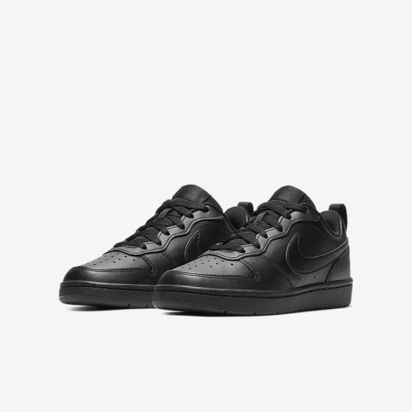 Nike Court Borough Low 2 Older Sneakers Kinder Schwarz | NK863DTA