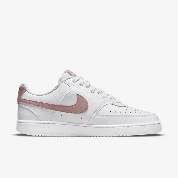 Nike Court Vision Low Next Nature Sneakers Damen Weiß Rosa | NK023HTO