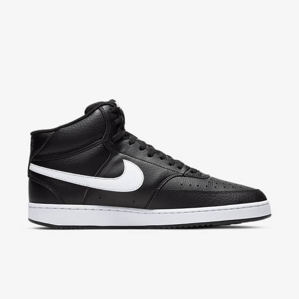 Nike Court Vision Mid Sneakers Herren Schwarz Weiß | NK673DKP