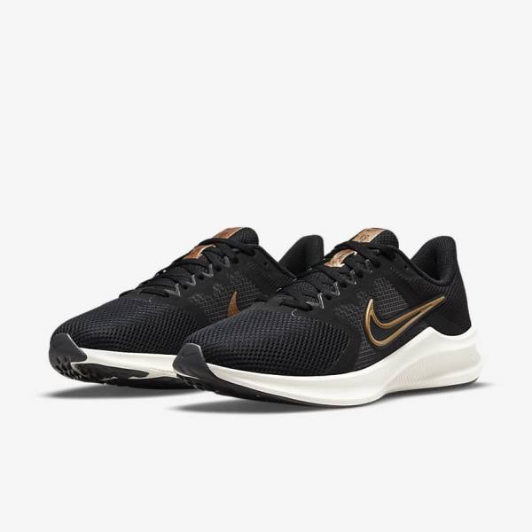 Nike Downshifter 11 Straßen Laufschuhe Damen Metal | NK941FDK