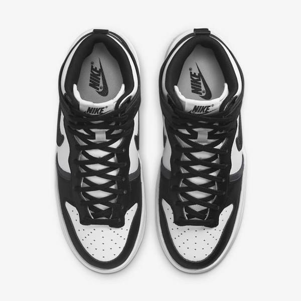 Nike Dunk High Up Sneakers Damen Weiß Dunkelgrau Schwarz | NK095VAZ