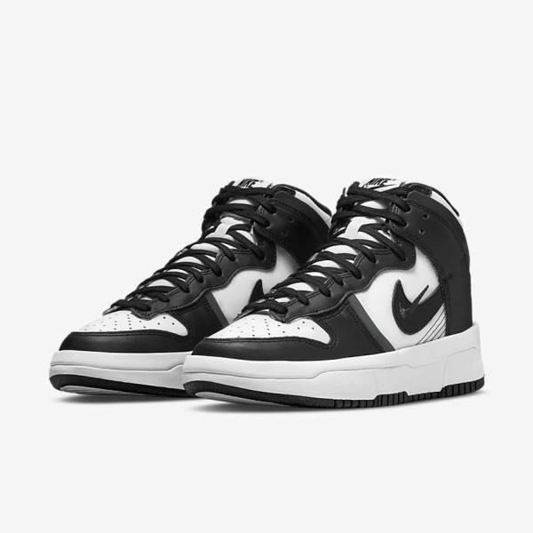 Nike Dunk High Up Sneakers Damen Weiß Dunkelgrau Schwarz | NK095VAZ