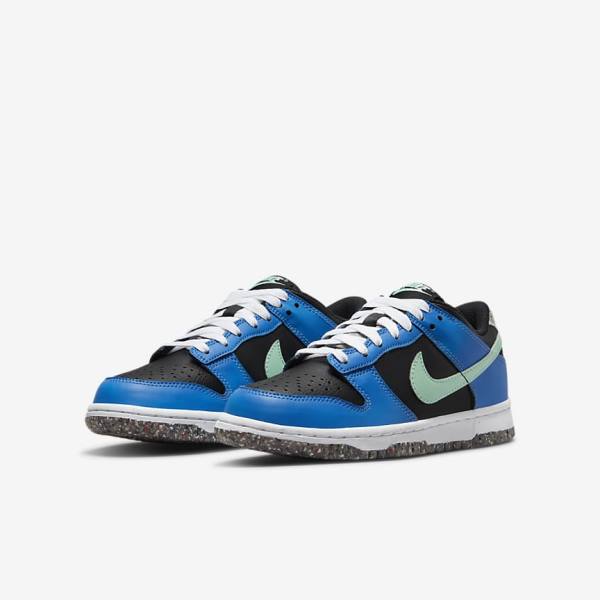 Nike Dunk Low SE Older Sneakers Kinder Schwarz Hellblau Rosa Mintfarben | NK867UHG