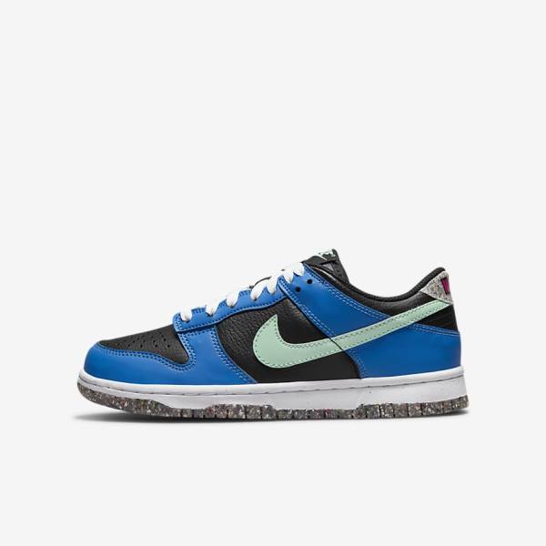 Nike Dunk Low SE Older Sneakers Kinder Schwarz Hellblau Rosa Mintfarben | NK867UHG