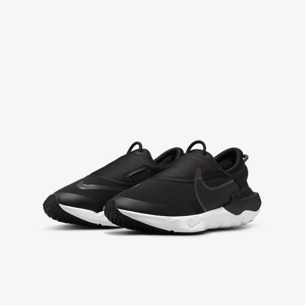 Nike Flow Older Straßen Laufschuhe Kinder Schwarz Weiß Grau | NK309IZP