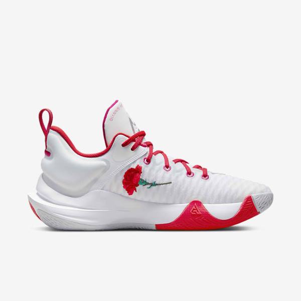 Nike Giannis Immortality Basketballschuhe Damen Weiß Rosa Platin Rot | NK216SQG