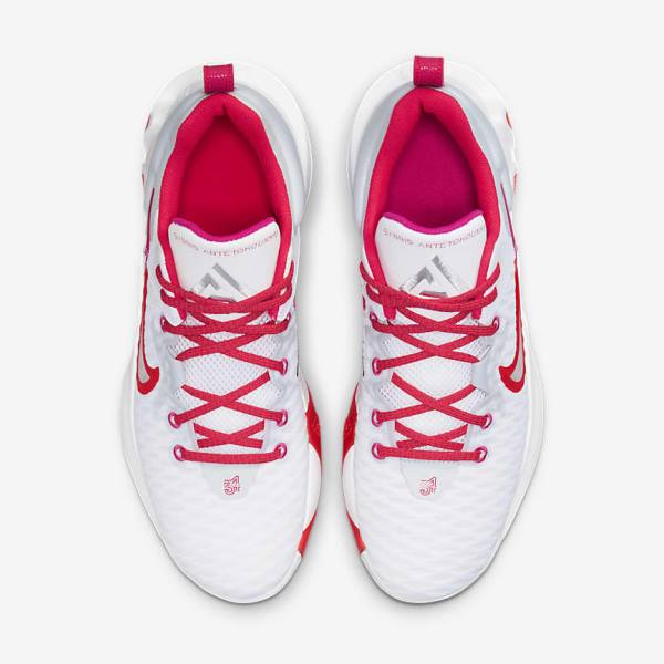 Nike Giannis Immortality Basketballschuhe Damen Weiß Rosa Platin Rot | NK216SQG