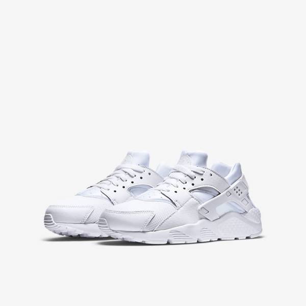 Nike Huarache Run Older Sneakers Kinder Weiß Platin Weiß | NK183BTX