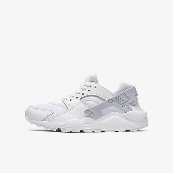 Nike Huarache Run Older Sneakers Kinder Weiß Platin Weiß | NK183BTX