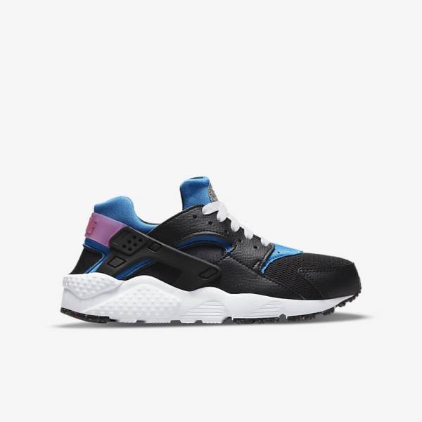 Nike Huarache Run Older Sneakers Kinder Schwarz Hellblau Rosa Mintfarben | NK237JZU