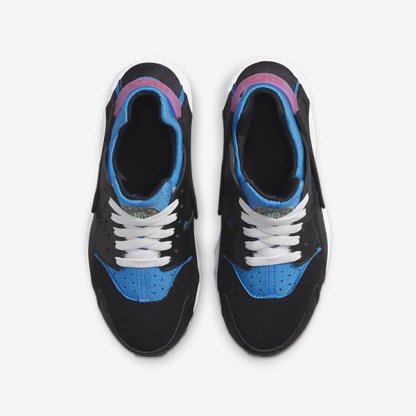 Nike Huarache Run Older Sneakers Kinder Schwarz Hellblau Rosa Mintfarben | NK237JZU