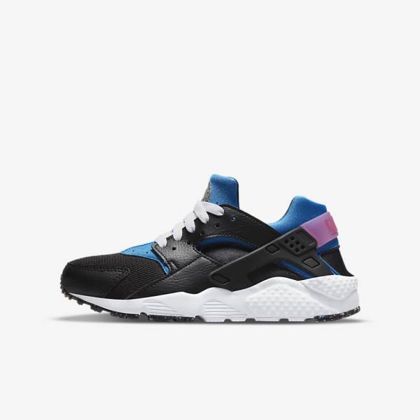 Nike Huarache Run Older Sneakers Kinder Schwarz Hellblau Rosa Mintfarben | NK237JZU