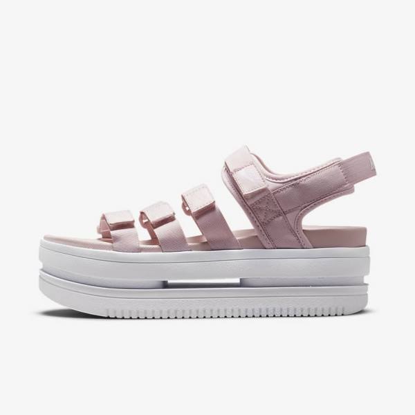 Nike Icon Klassische Sandalen Damen Rosa Rosa Weiß | NK304NBS