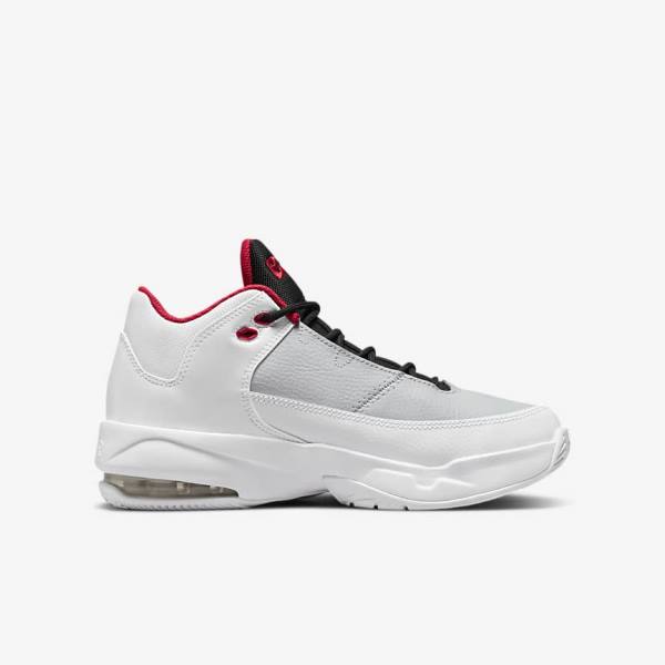 Nike Jordan Max Aura 3 Older Sneakers Kinder Weiß Platin Schwarz Rot | NK695CQO