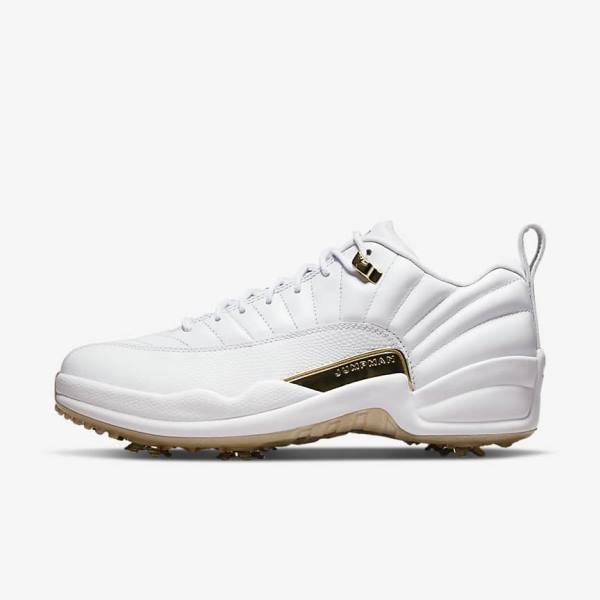 Nike Jordan XII G Golfschuhe Herren Metal Gold | NK851ZSU