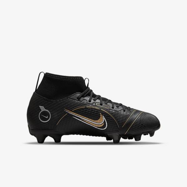 Nike Jr. Mercurial Superfly 8 Academy MG Older Multi-Ground Fußballschuhe Kinder Metal Metal Gold | NK574PAI