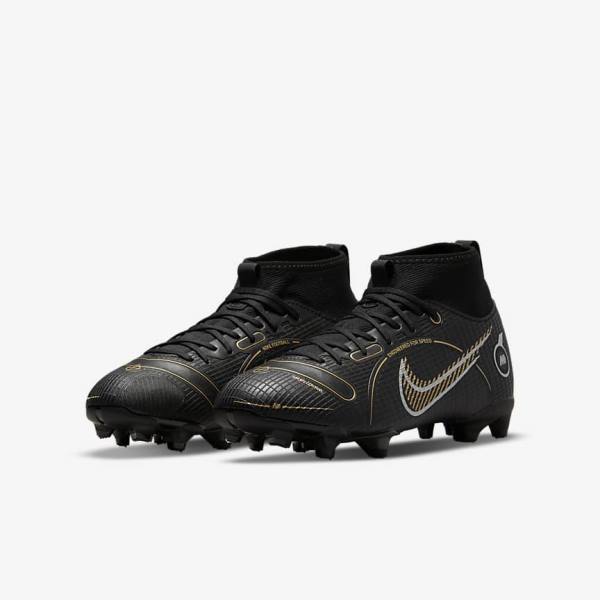 Nike Jr. Mercurial Superfly 8 Academy MG Older Multi-Ground Fußballschuhe Kinder Metal Metal Gold | NK574PAI