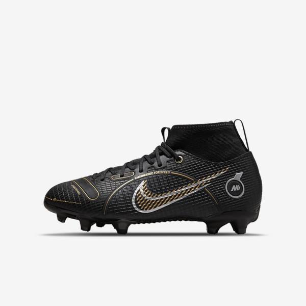 Nike Jr. Mercurial Superfly 8 Academy MG Older Multi-Ground Fußballschuhe Kinder Metal Metal Gold | NK574PAI