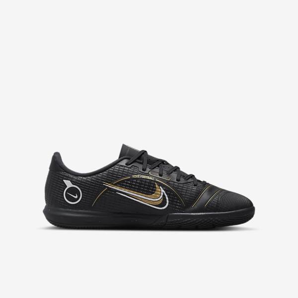 Nike Jr. Mercurial Vapor 14 Academy IC Older Indoor Court Fußballschuhe Kinder Metal Metal Gold | NK981LCH