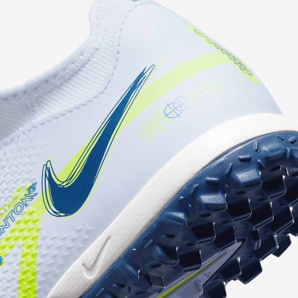 Nike Jr. Phantom GT2 Academy Dynamic Fit TF Older Turf Fußballschuhe Kinder Grau Hellblau Dunkelblau | NK486UAK