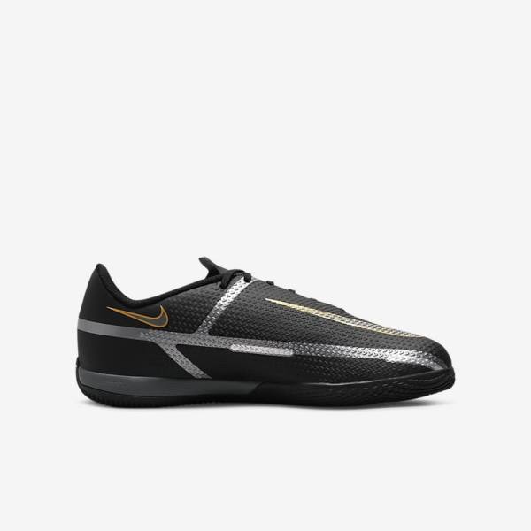 Nike Jr. Phantom GT2 Academy IC Older Indoor Court Fußballschuhe Kinder Metal Gold Metal | NK971YWM