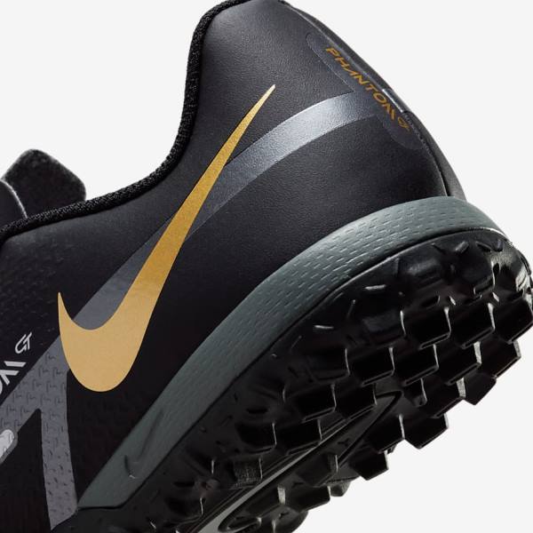 Nike Jr. Phantom GT2 Academy TF Older Turf Fußballschuhe Kinder Metal Gold Metal | NK867CSX