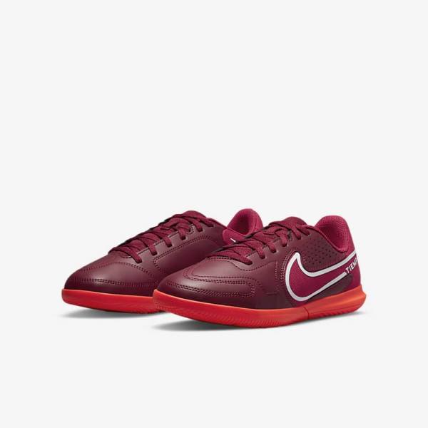 Nike Jr. Tiempo Legend 9 Club IC Older Indoor-Court Fußballschuhe Kinder Rot Hellrot | NK457JAC