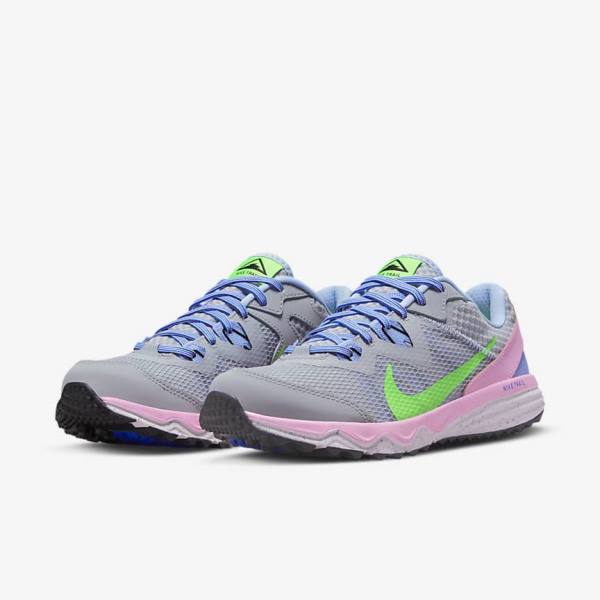 Nike Juniper Trail Trail Laufschuhe Damen Grau Hellblau Rosa Grün | NK729LSW