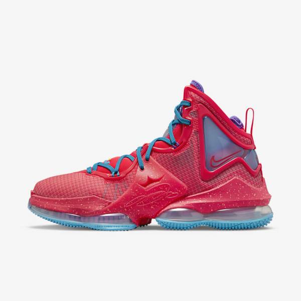 Nike LeBron 19 Basketballschuhe Herren Rot Blau Lila Rot | NK152CTX