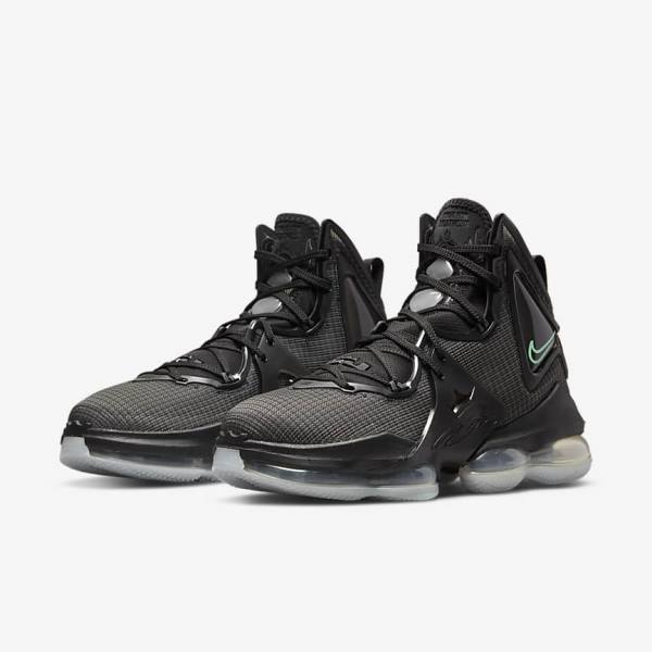 Nike LeBron 19 Basketballschuhe Herren Schwarz Dunkelgrau Grün | NK152AWO