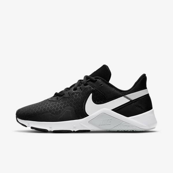 Nike Legend Essential 2 Sportschuhe Damen Platin Lila Grau Lila Weiß | NK032AIS