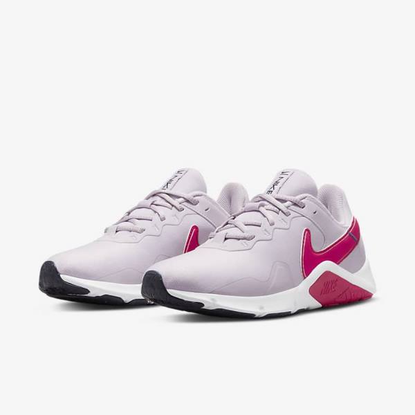 Nike Legend Essential 2 Sportschuhe Damen Weiß Blau Rosa | NK635TSY