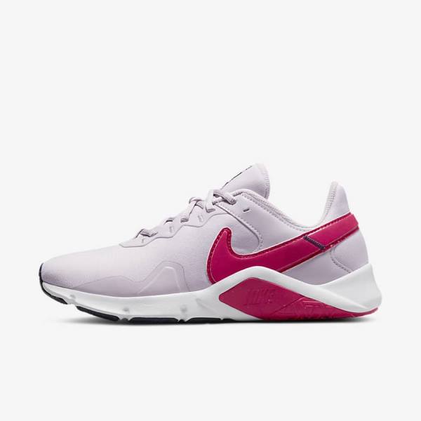 Nike Legend Essential 2 Sportschuhe Damen Weiß Blau Rosa | NK635TSY