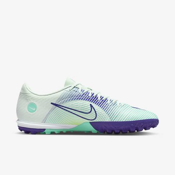 Nike Mercurial Dream Speed Vapor 14 Academy TF Turf Fußballschuhe Damen Grün Lila Grün | NK972OAR