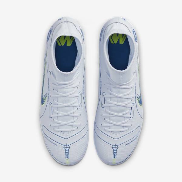 Nike Mercurial Superfly 8 Academy AG Artificial-Grass Fußballschuhe Damen Grau Hellblau Dunkelblau | NK524CIE