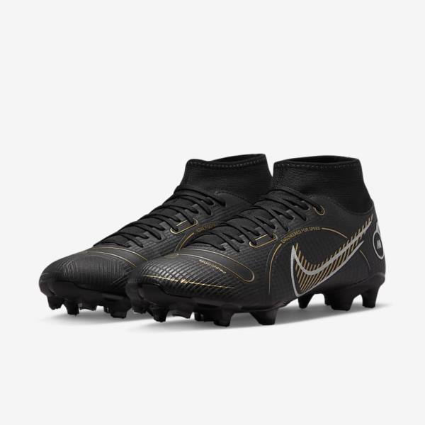 Nike Mercurial Superfly 8 Academy MG Multi-Grounds Fußballschuhe Damen Metal Metal Gold | NK178RDE