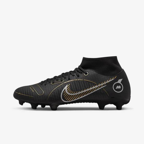 Nike Mercurial Superfly 8 Academy MG Multi-Grounds Fußballschuhe Damen Metal Metal Gold | NK178RDE