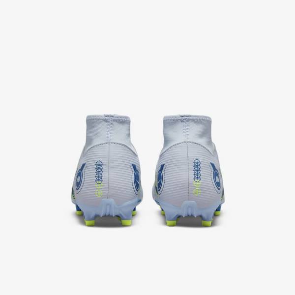 Nike Mercurial Superfly 8 Academy MG Multi-Grounds Fußballschuhe Herren Grau Hellblau Dunkelblau | NK609PNQ