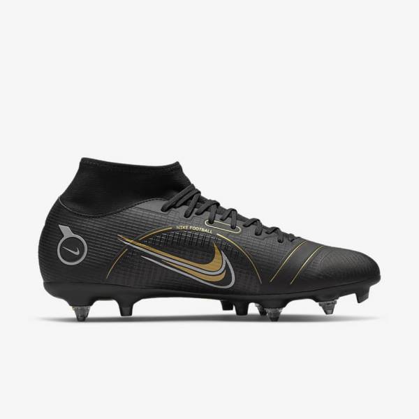 Nike Mercurial Superfly 8 Academy SG-PRO Anti-Clog Traction Soft-Grounds Fußballschuhe Herren Metal Metal Gold | NK931AMH