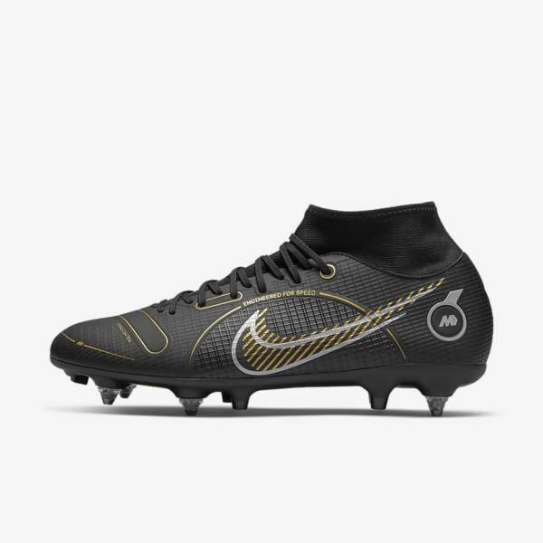 Nike Mercurial Superfly 8 Academy SG-PRO Anti-Clog Traction Soft-Grounds Fußballschuhe Herren Metal Metal Gold | NK931AMH