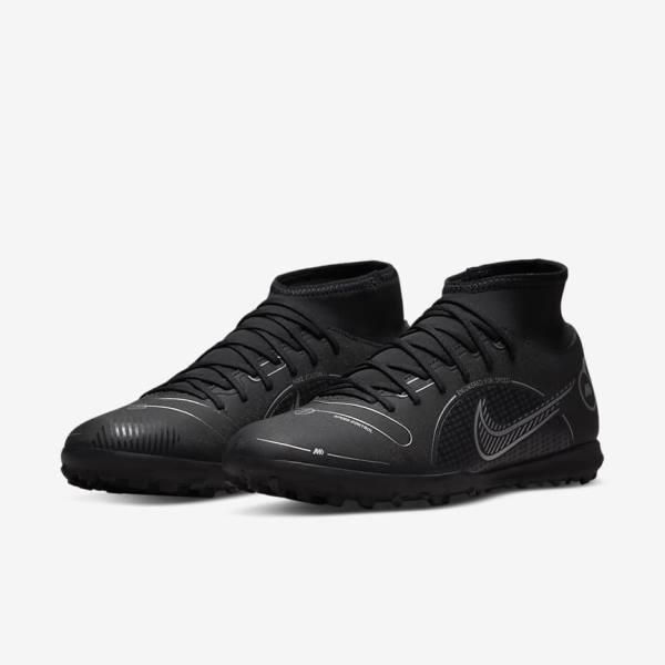 Nike Mercurial Superfly 8 Club TF Turf Fußballschuhe Damen Metal | NK351JIR