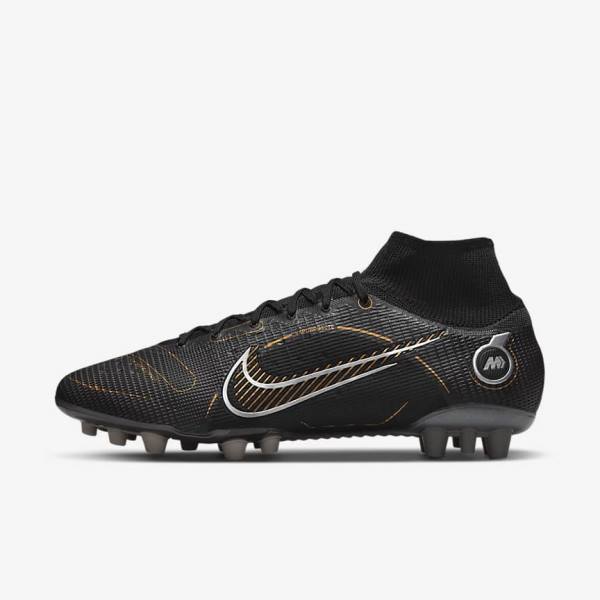 Nike Mercurial Superfly 8 Elite AG Artificial-Grasss Fußballschuhe Damen Metal Metal Gold | NK348RKJ