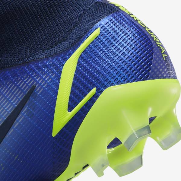 Nike Mercurial Superfly 8 Elite FG Firm-Grounds Fußballschuhe Damen Blau | NK261GKP
