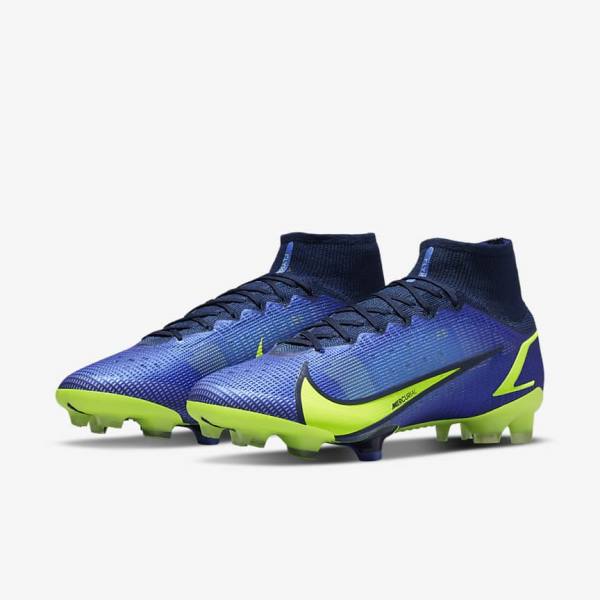 Nike Mercurial Superfly 8 Elite FG Firm-Grounds Fußballschuhe Herren Blau | NK390RAO